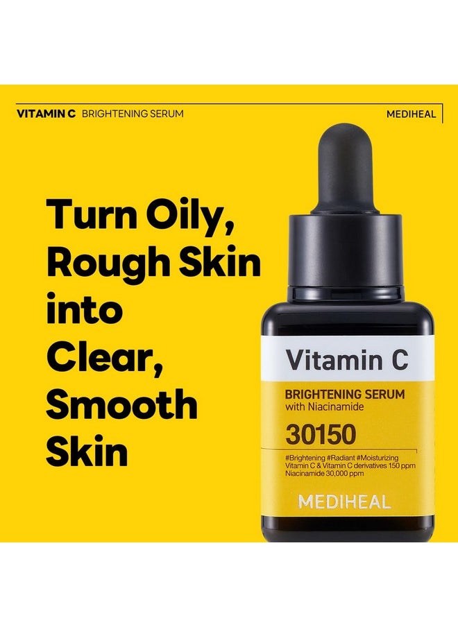 MEDIHEAL Vitamin C Brightening Serum (1.35 Fl Oz 1 Pack) Tonetextureglow Care Manage Skin With Vitamin C Niacinamide Hyaluronic Acid  - Image 3