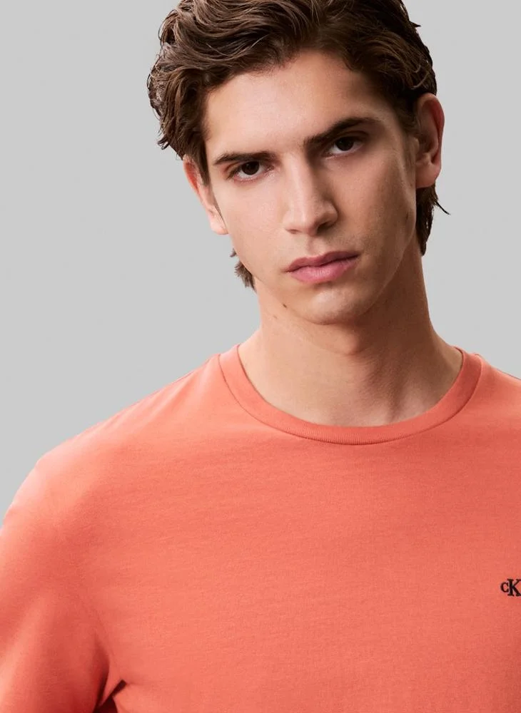 Calvin Klein Jeans  Solid Regular Fit Crew Neck T-Shirt for Men | Best Price UAE