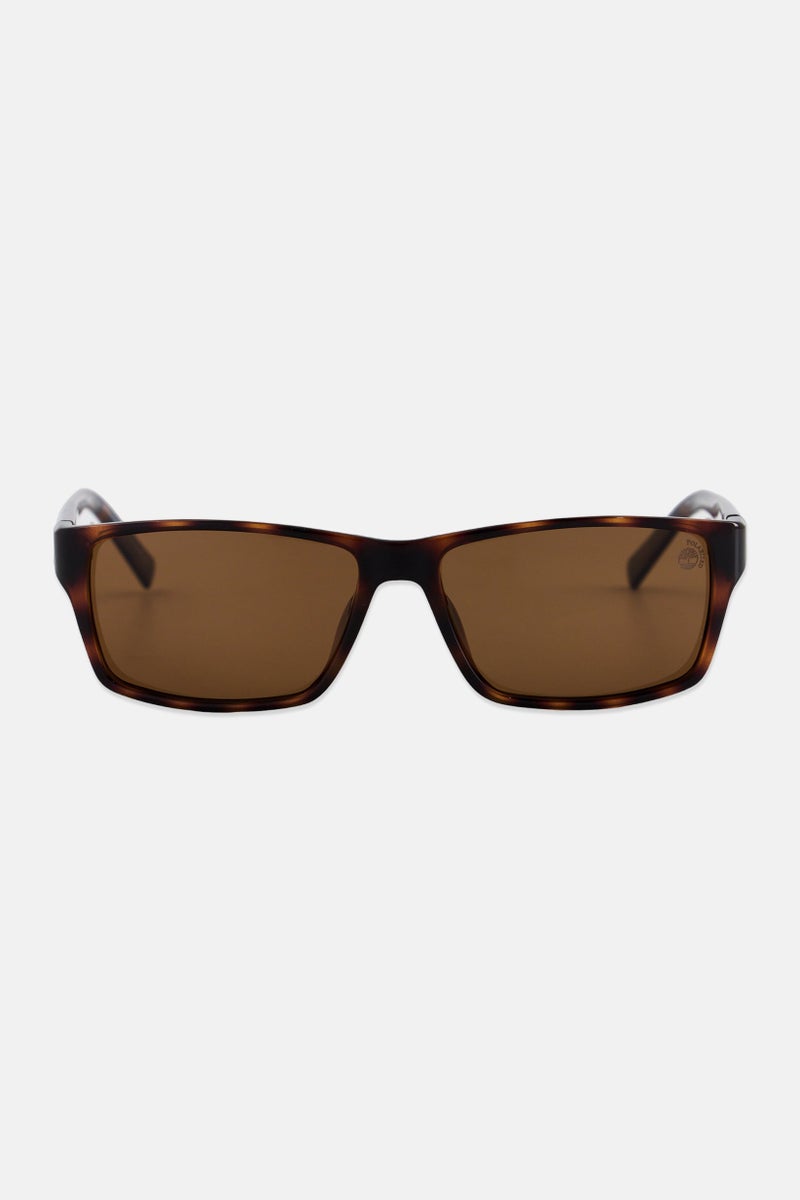 Timberland Men TB9297 Rectangle Sunglasses, Brown - Image 1