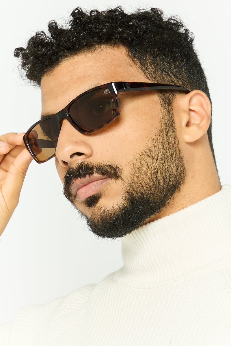 Timberland Men TB9297 Rectangle Sunglasses, Brown - Image 2
