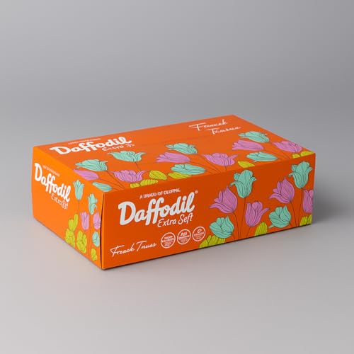 Daffodil Extra Soft 2 Ply Face Tissue Paper,Pack of 4 (100 Pulls/pack,400 Pulls total 800 Sheets) Soft,Oil Control, Skin Clarifying and Skin Friendly Tissue - Image 2