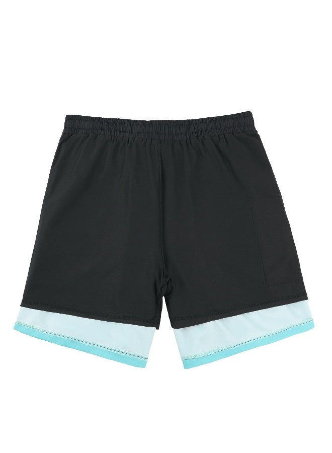 Men's Swim Trunks Board Shorts, Quick Dry with Compression Liner, 5.5" Inseam Swim Shorts, Beach Shorts Bathing Suits Beach Wear (XL) - Image 5