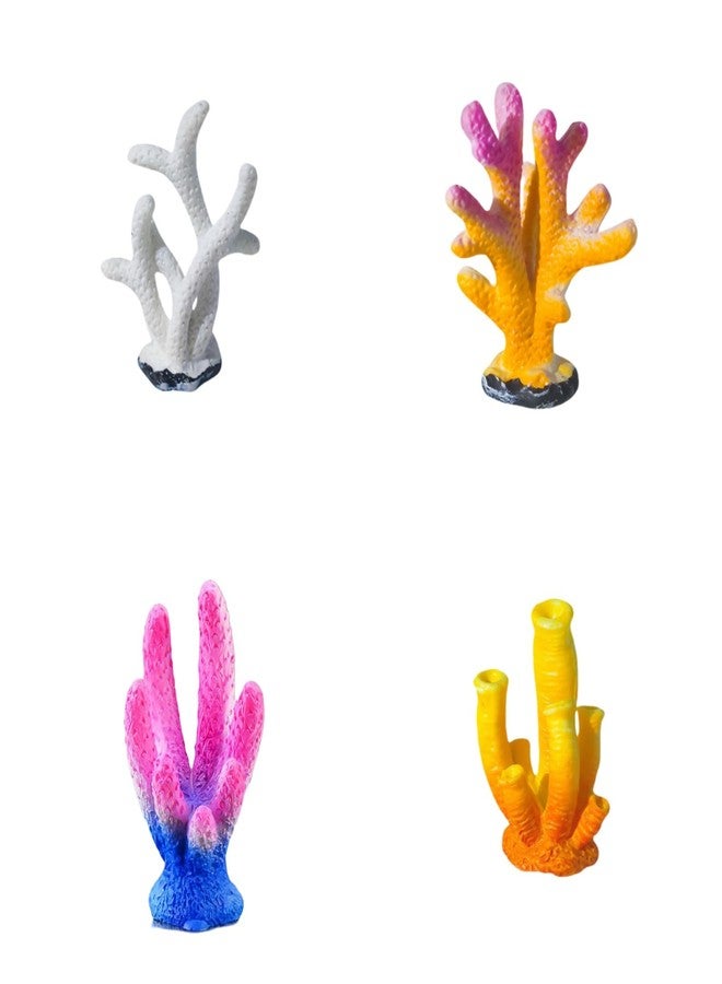SUSOYAOCHEN Artificial Coral Plant Aquarium Decorations, Style B, 4 Pcs - Image 1