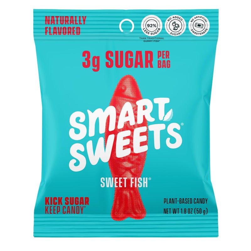 SmartSweets Sweet Fish Low Sugar Gummy Candy 3g Low Calorie 130 GlutenFree 18oz Pack of 12 Packaging may vary - Image 3