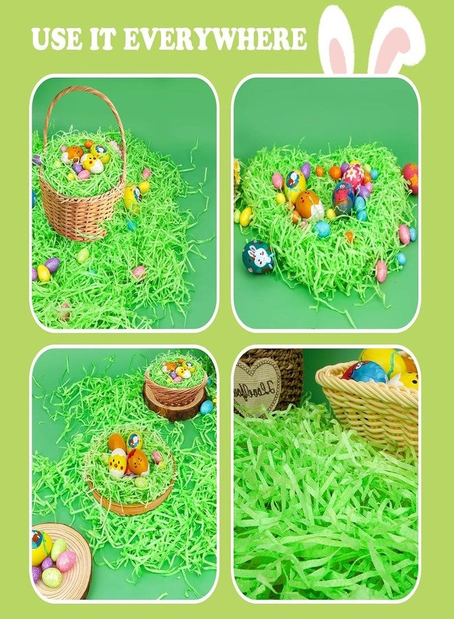 LUYIMIN 1/2 LB Easter Green Grass Basket Filler Recyclable Paper Shred for Easter Basket Filler Creative Eggs Decor Gift Wrap Crinkle & Filler Paper - Image 5