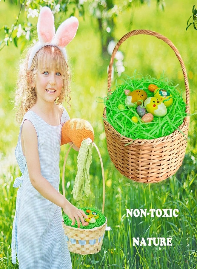LUYIMIN 1/2 LB Easter Green Grass Basket Filler Recyclable Paper Shred for Easter Basket Filler Creative Eggs Decor Gift Wrap Crinkle & Filler Paper - Image 3