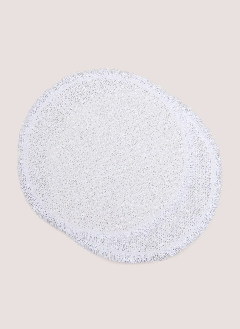 ماتلان 2 Pack White Fringed Placemats