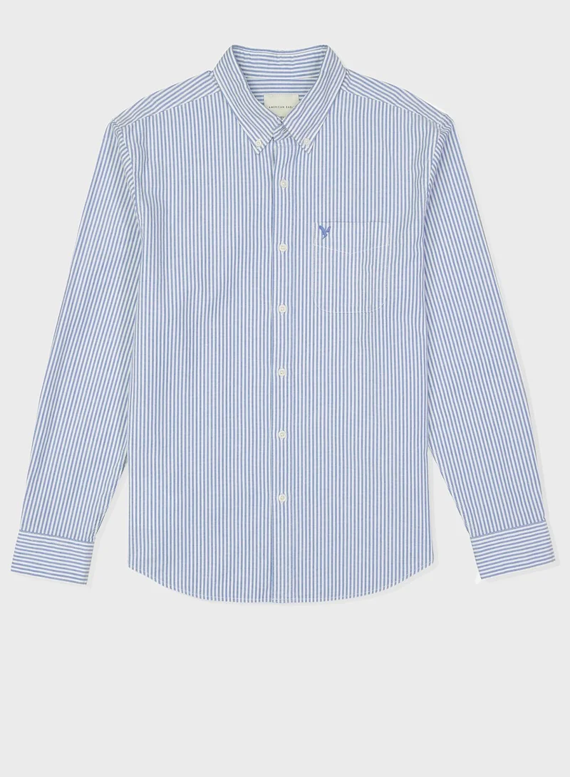 American Eagle Oxford Striped Classic Fit Shirt