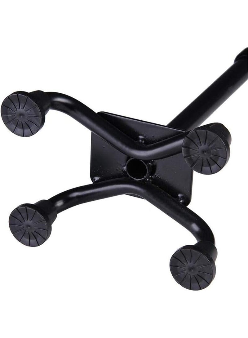 ماجيك عصا مشي ذات عجلات - قاعدة كبيرة بأربعة أرجل، مساعدة طبية لذوي الاحتياجات الخاصة وكبار السن، عكازات قابلة لتعديل الارتفاع - مشاية تلسكوبية من الألومنيوم مانعة للانزلاق مع أحزمة - Image 1