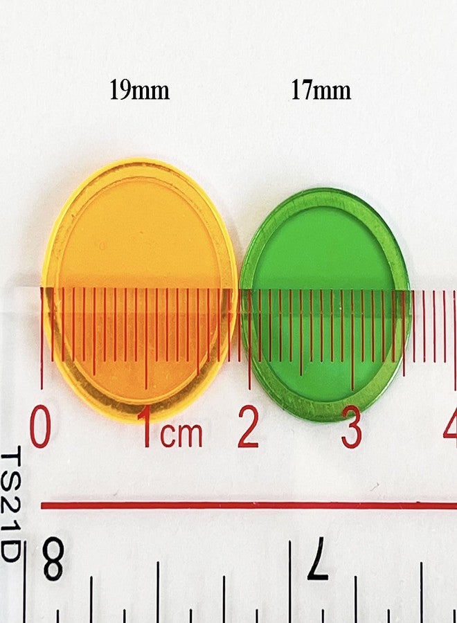 SEETOOOGAMES Magnetic Bingo Chips Counters - 300 Pieces Transparent Counting Game Chips - Clear Plastic Math Markers for Classroom - 19mm Mixed Color - Image 4