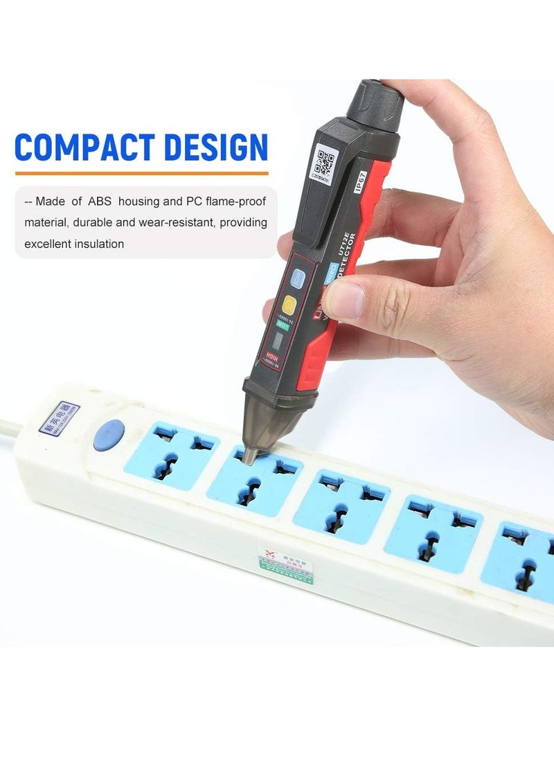 UNI-T - UT12E-ROW UNI-T Professional AC Voltage Detector. IP67 dust/water resistant. vibration mode. Auto power off, LED indication, AC voltage detection, High(90V-1000V) / Low(24V-1000V) voltage - Image 1