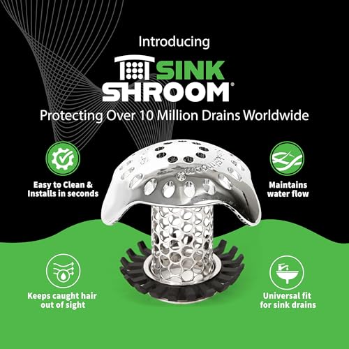 SinkShroom Ultra Revolutionary Bathroom Sink Drain Protector, Stainless Steel - Image 2