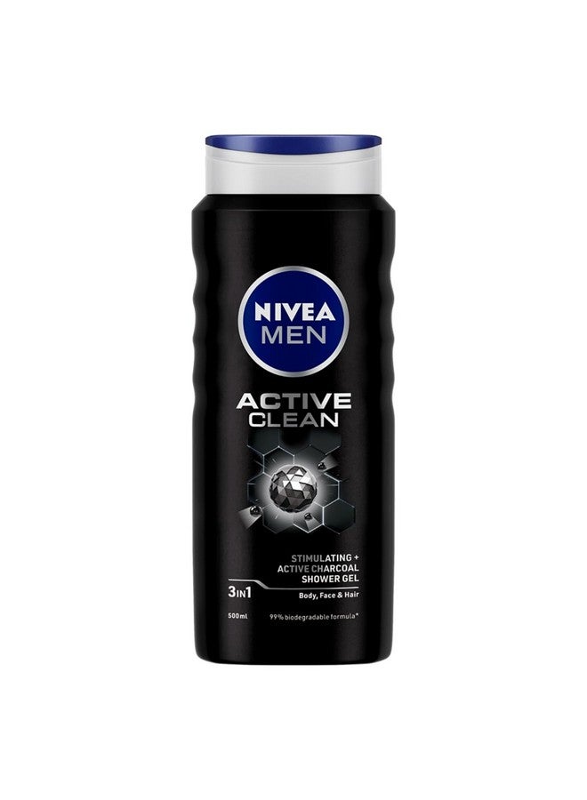 نيفيا جل استحمام للرجال أكتيف كلين، 500 مل (عبوة من قطعة واحدة)