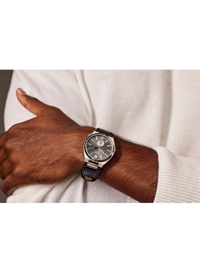 ساعة رجالية جلد العجل تسويوسا ثانية صغيرة - - مم