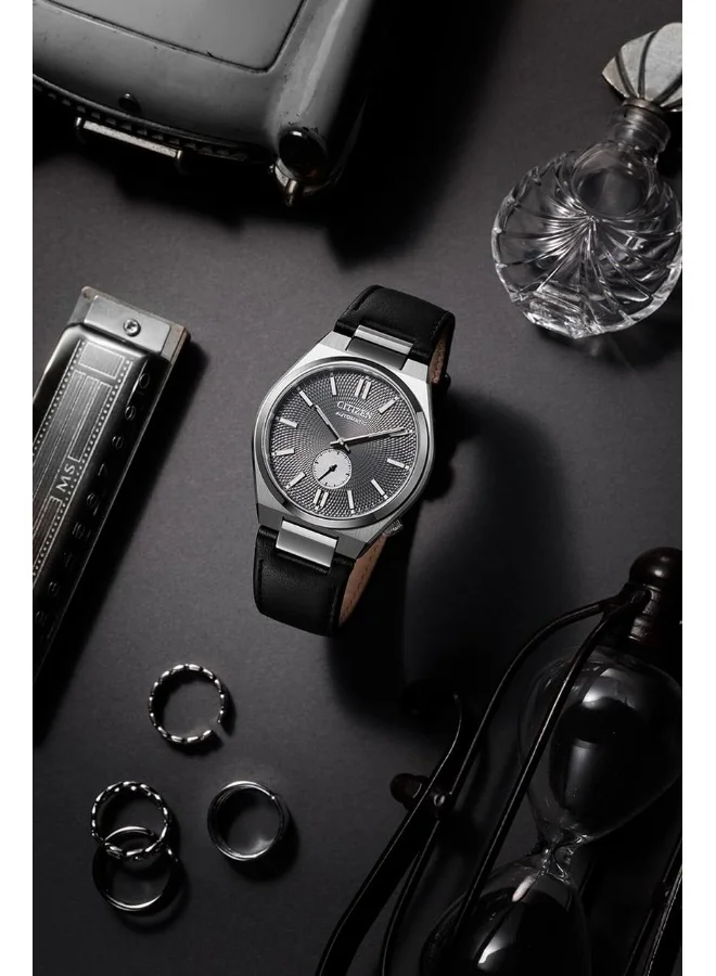 CITIZEN Men's Calf Leather Tsuyosa Small Second Hand Watch NK5010-01H - 40 mm