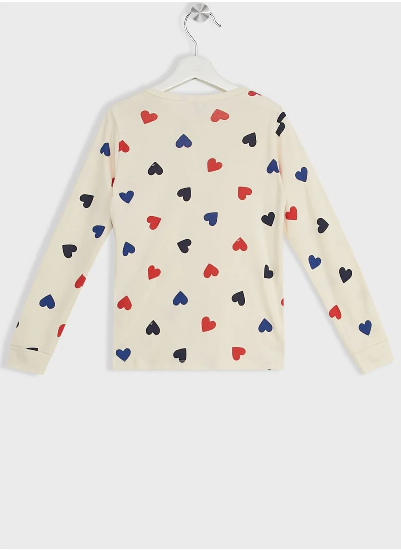 بيتي باتو Youth Heart Print Pyjama Set
