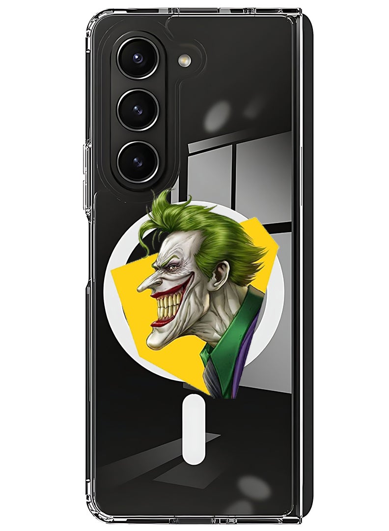 Theodor Magnetic Case for Samsung Galaxy Z Fold 5 Compatible with MagSafe Wireless Charging, Shockproof Phone Bumper Cover Joker face - Image 1