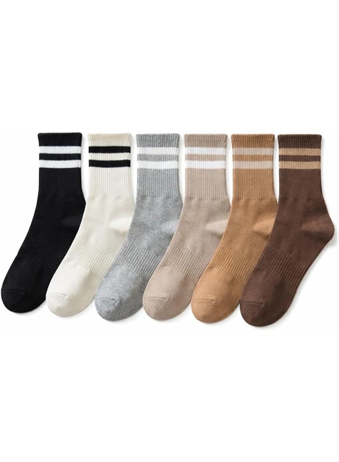 Trendora Cotton Long Sport Socks Men, Ankle Length, Mixed Colours, 5 pairs + 1 Pair Gift - Image 1