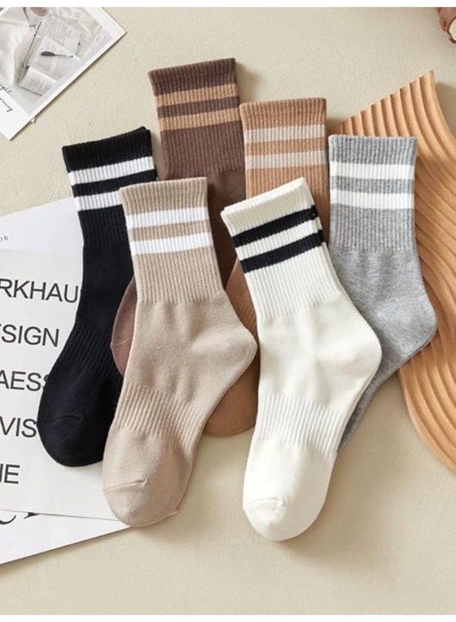 Trendora Cotton Long Sport Socks Men, Ankle Length, Mixed Colours, 5 pairs + 1 Pair Gift - Image 3