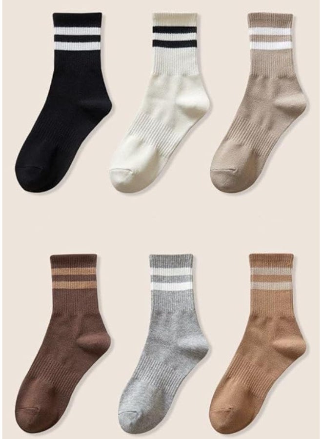 Trendora Cotton Long Sport Socks Men, Ankle Length, Mixed Colours, 5 pairs + 1 Pair Gift - Image 2