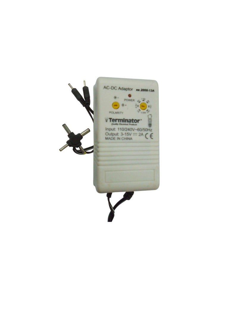 Terminator AC DC Multiple Adaptor 2000 MA for HouseHolds - Image 1