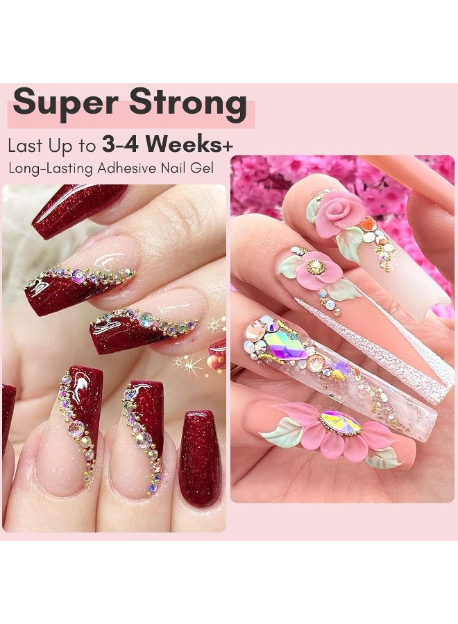 MAKARTT Makartt Nail Art Rhinestone Glue Gel 30g Super Adhesive Nail Gel for Gems, Nail Art Gel Glue for Rhinestones Crystal Stones Jewels P-96 - Image 3