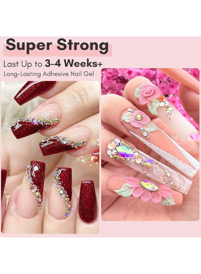 MAKARTT Makartt Nail Art Rhinestone Glue Gel 30g Super Adhesive Nail Gel for Gems, Nail Art Gel Glue for Rhinestones Crystal Stones Jewels P-96 - Image 2