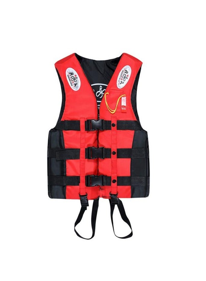 REBENUO Life Jacket Safety Vests Water Suit Kayak Boating Swimming Surfing Drifting Gear Size {XXL} .90 to 120 Kg (red) - Image 1
