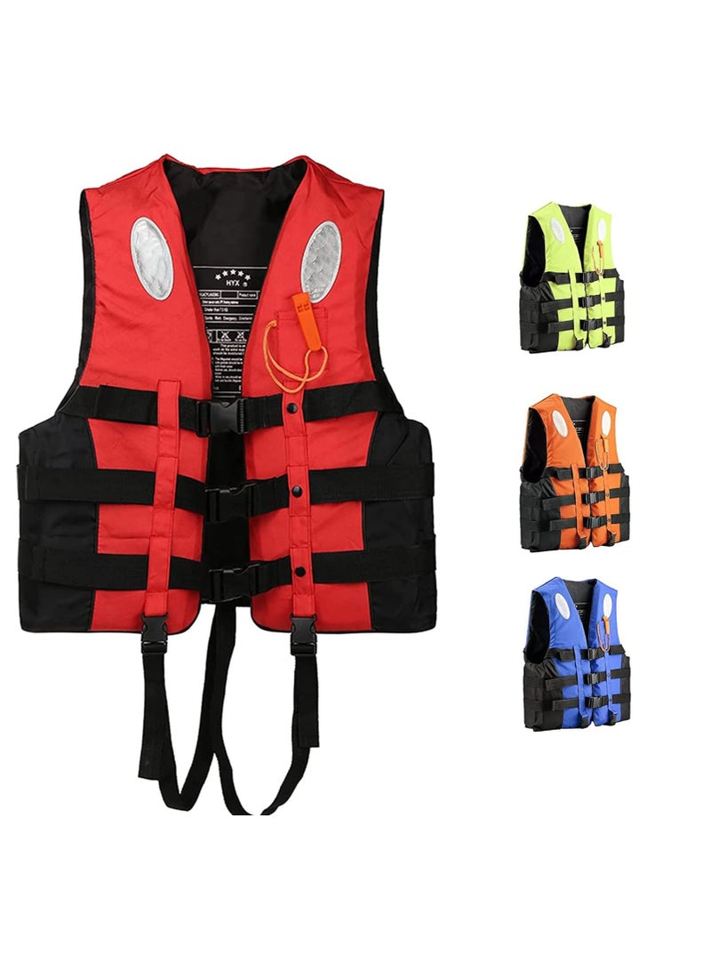 REBENUO Life Jacket Safety Vests Water Suit Kayak Boating Swimming Surfing Drifting Gear Size {XXL} .90 to 120 Kg (red) - Image 3