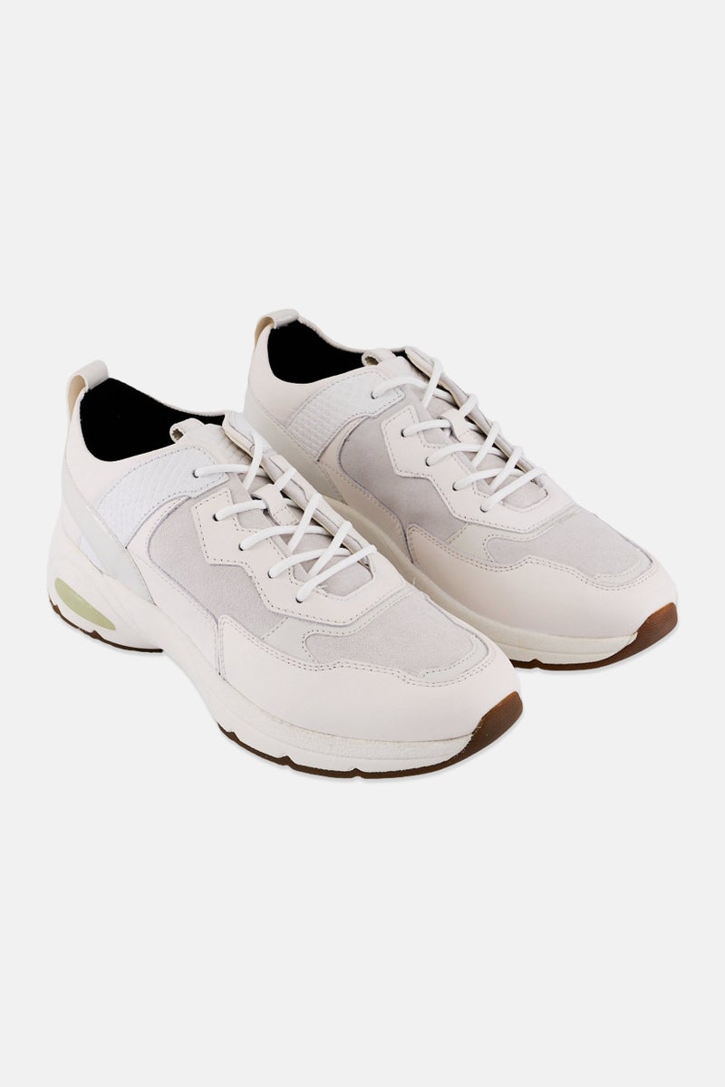 GEOX Women Lace Up Casual Shoes, White - Image 1