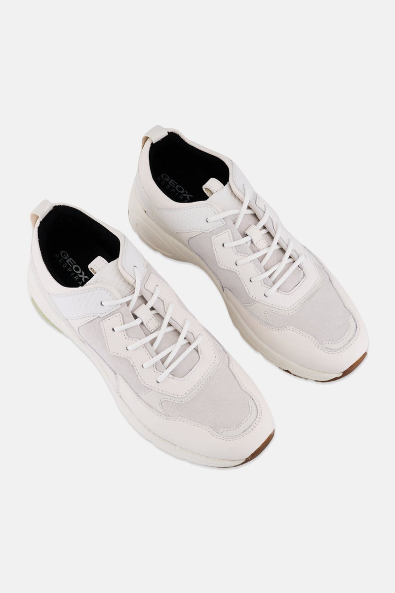 GEOX Women Lace Up Casual Shoes, White - Image 4