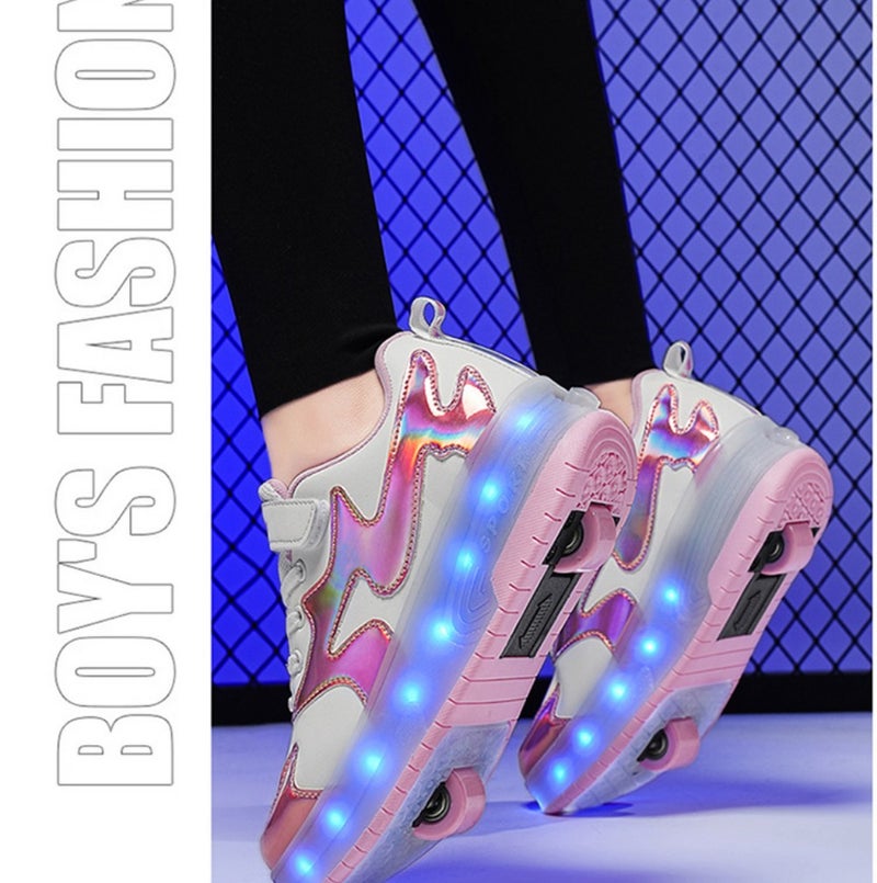 Miya Kids And Adult Roller Skates Shoes 4 Wheels Roller Shoes Boys Girls Wheel Shoes Roller Sneakers Shoes for Beginner More Balanced - Image 5