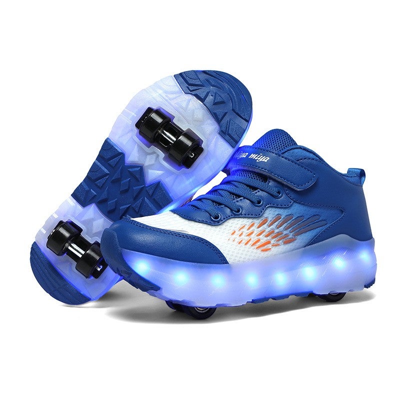 Miya Kids And Adult Roller Skates Shoes 4 Wheels Roller Shoes Boys Girls Wheel Shoes Roller Sneakers Shoes for Beginner More Balanced - Image 1