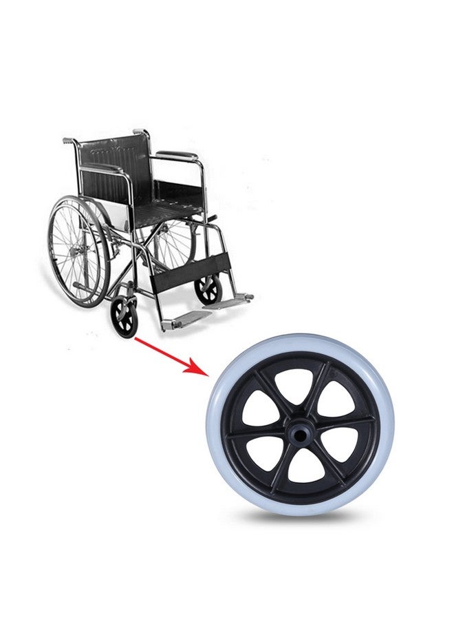 SMARTCARE Wheelchair Front Wheel Solid, Slip Proof and Durable Wheel for Wheelchair (Grey) - Image 1