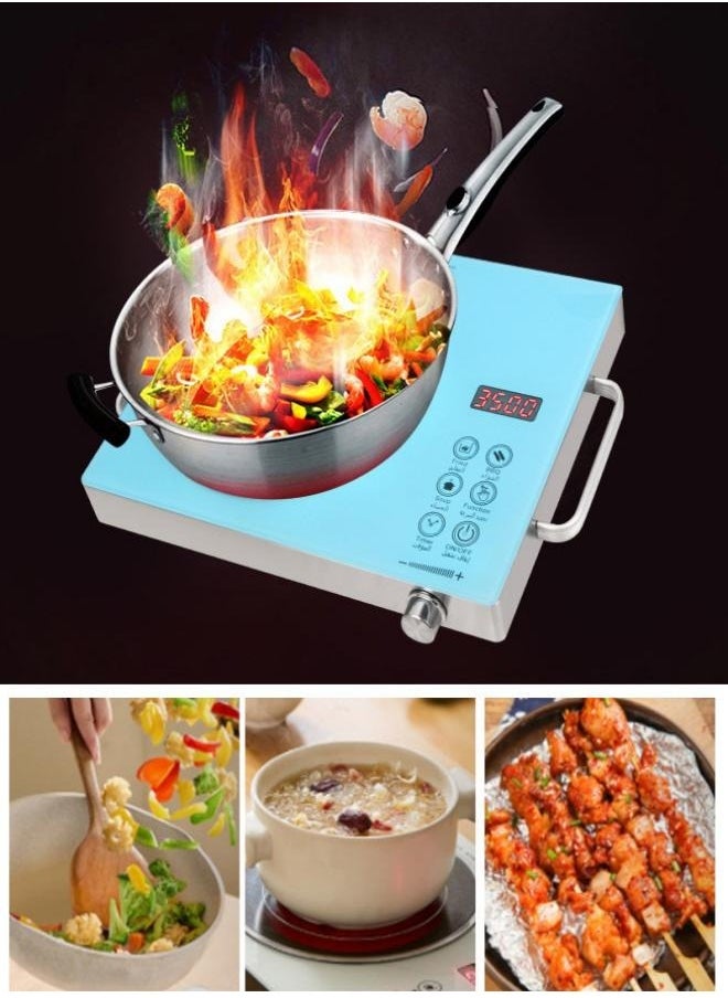 Generic - Induction Cooktop Infrared Induction Cooktop - Touch & Knob Control, Black Crystal Plate, Multi-Gear Temperature Regulation, 3 Hour Timing, Multiple Temperature Levels, Compatible with All Cookware & Overheat Protection 3500W Power - Arabic & English - Image 1
