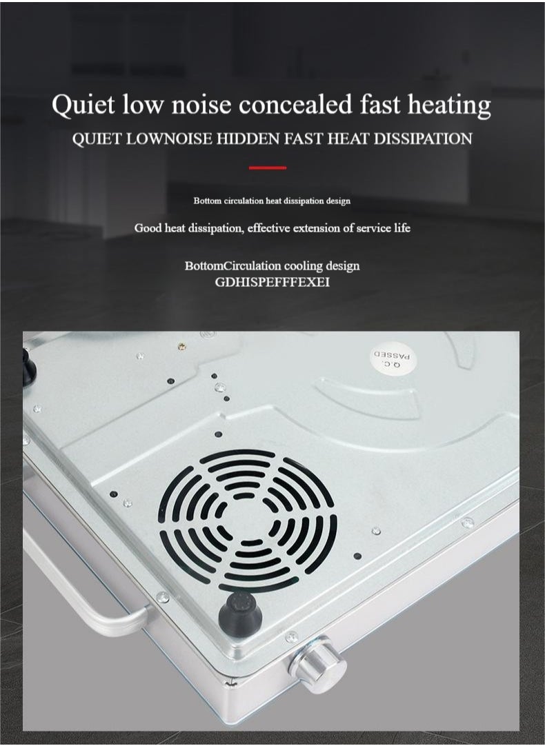 Generic - Induction Cooktop Infrared Induction Cooktop - Touch & Knob Control, Black Crystal Plate, Multi-Gear Temperature Regulation, 3 Hour Timing, Multiple Temperature Levels, Compatible with All Cookware & Overheat Protection 3500W Power - Arabic & English - Image 1