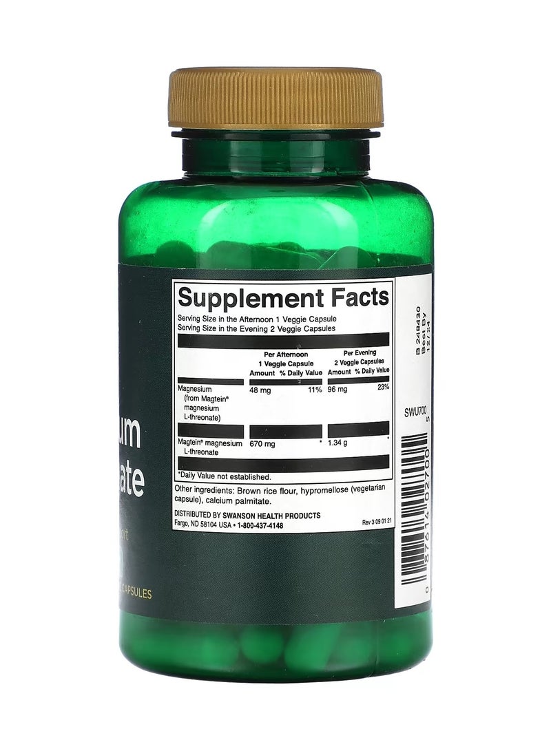 SWANSON ماغتين مغنيسيوم L-ثريونيت 90 كبسولة نباتية - Image 3