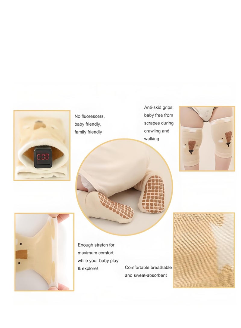 NEMO BABY 3PCS Unisex Baby Crawling Anti-Slip Knee Pads and Socks Set,Save Toddler Boy Girl 12-36 Months Knee and Ankle - Image 3