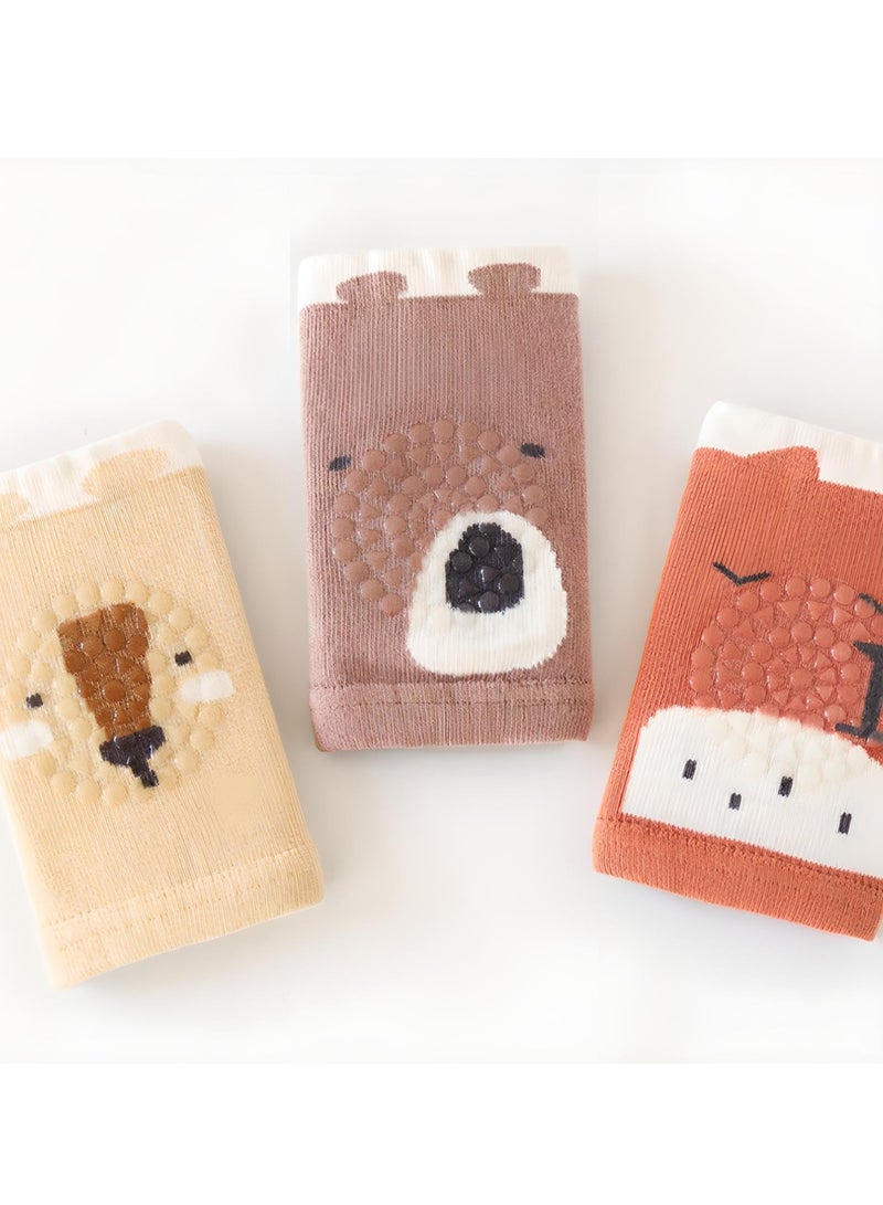 NEMO BABY 3PCS Unisex Baby Crawling Anti-Slip Knee Pads and Socks Set,Save Toddler Boy Girl 12-36 Months Knee and Ankle - Image 5