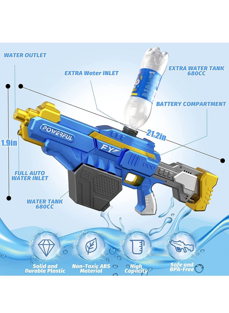 Electric Water Gun Auto Suction Water Guns for Adults&Kids Squirt Guns 39 Ft Range Battery Powered Squirt Gun Automatic Water Blaster Pool Beach Outdoor Party Toys for Kids（680ml） - Image 2