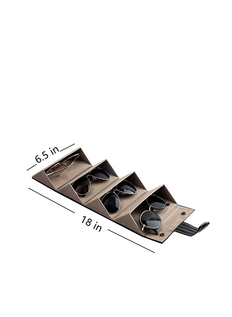 Excefore Multi-slot Travel Sunglasses Case -Portable Glasses organizer For Storage & Display Travel Case  - Image 3