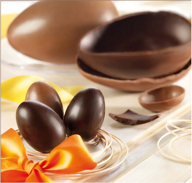 Megrocle 8 Cavity Silicone Egg Molds Set of 2, Food Grade Silicone Mold for Cake Decorating, Chocolate Mold, Candy Mold, Ice Cube Trays, Muffin Truffle Mold and More Bread Baking Molds - Image 4