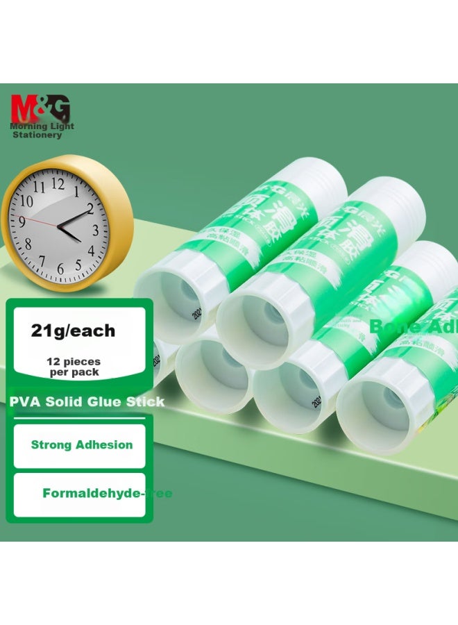 ام اند جي Chenguang قرطاسية 21g غراء صلب PVA عالي الالتصاق وسلس، سريع الجفاف ودائم، للدراسة والحياة اليومية والحرف اليدوية، مستلزمات مكتبية، 12 قطعة/علبة Asgn7104 - Image 1