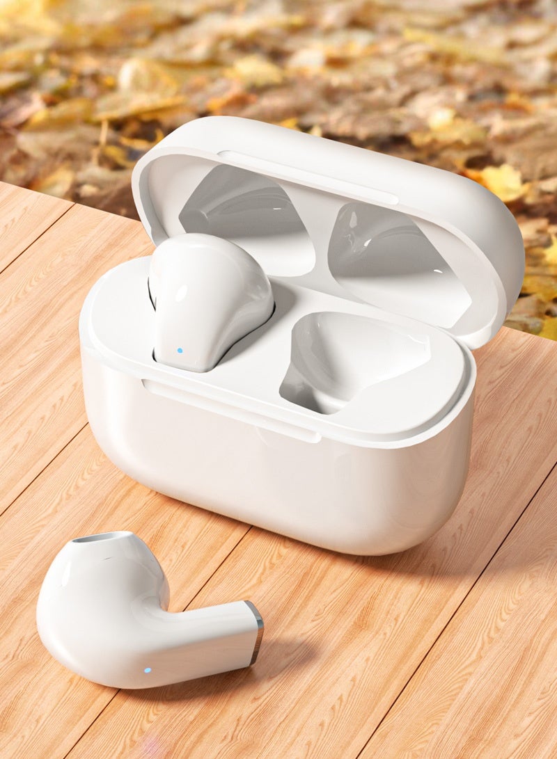 سماعات أذن لاسلكية صغيرة مع ميكروفون، علبة شحن مدمجة 150 مللي أمبير، خفيفة الوزن وسهلة الحمل، صوت عالي الدقة، لأجهزة أندرويد وآيفون - Image 1