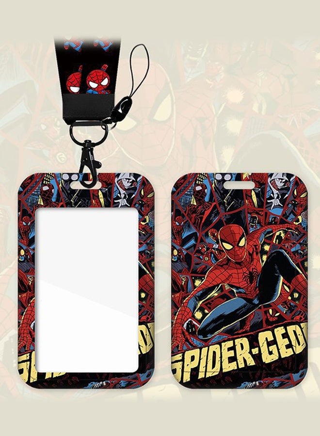 أورجنيزر حامل بطاقة هوية لطيف من قطعتين، حامل كمبيوتر على شكل سبايدر مان، قلادة بطاقة حافلة الطالب، سلسلة مفاتيح، غلاف صلب، أكمام واقية للصور - Image 3