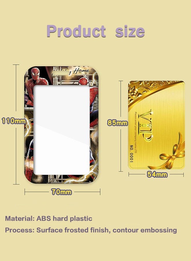 أورجنيزر حامل بطاقة هوية لطيف من قطعتين، حامل كمبيوتر على شكل سبايدر مان، قلادة بطاقة حافلة الطالب، سلسلة مفاتيح، غلاف صلب، أكمام واقية للصور - Image 5