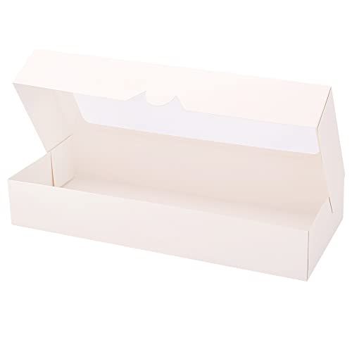 RIFMEAE 24-Pack 14" x 6" x 2.5" Cookie Boxes, Bakery Boxes with Window, Strawberry Boxes, Auto-Popup Treat Boxes for Strawberries, Cookies - Image 4