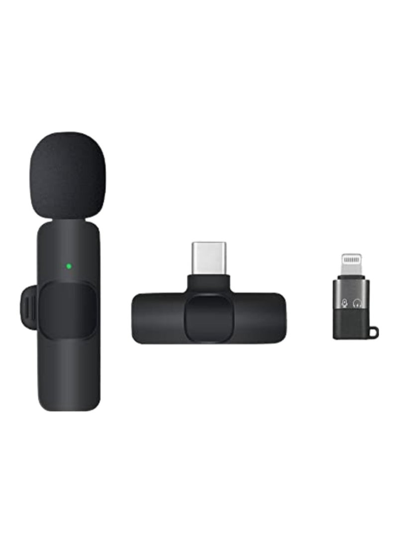 K8 Wireless Microphone, Digital Mini Portable Recording Clip Mic with Receiver for All  iPhone Type-C and Mobile Phones Camera Laptop for Vlogging YouTube Online Class, Zoom Call - Image 2