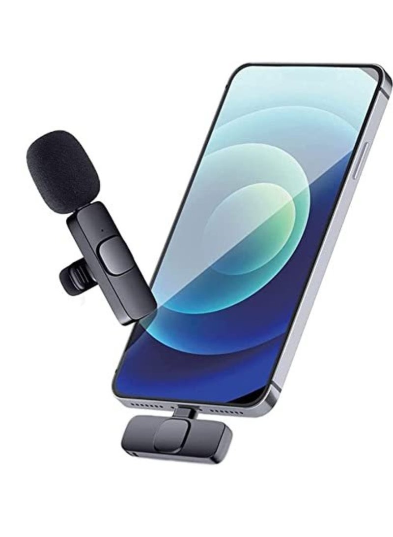 K8 Wireless Microphone, Digital Mini Portable Recording Clip Mic with Receiver for All  iPhone Type-C and Mobile Phones Camera Laptop for Vlogging YouTube Online Class, Zoom Call - Image 3