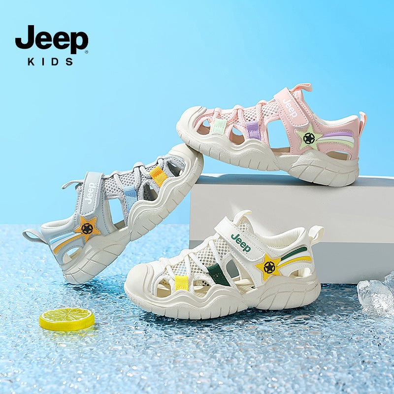 Jeep Girls' Sandals Closed-Toe Lightweight Beach Shoes Boys' Shoes Toddler Children'S Baby Shoes Non-Slip - Image 5